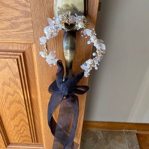 Flower girl crown-ribbon can be switched out for any color